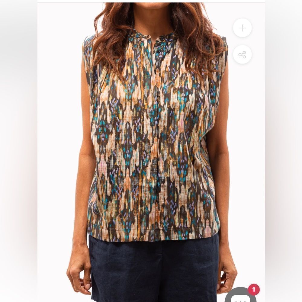 NWT MARIA CHER TANDIL FANY SLEEVLESS SHIRT Small
